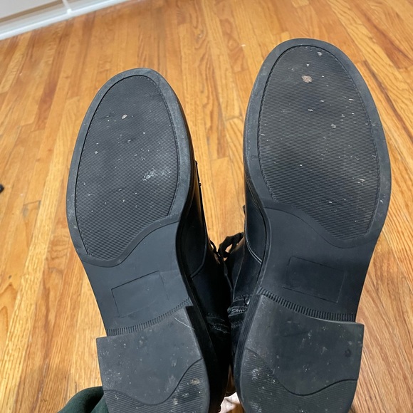 LOFT lace up black leather boots - Picture 2 of 5